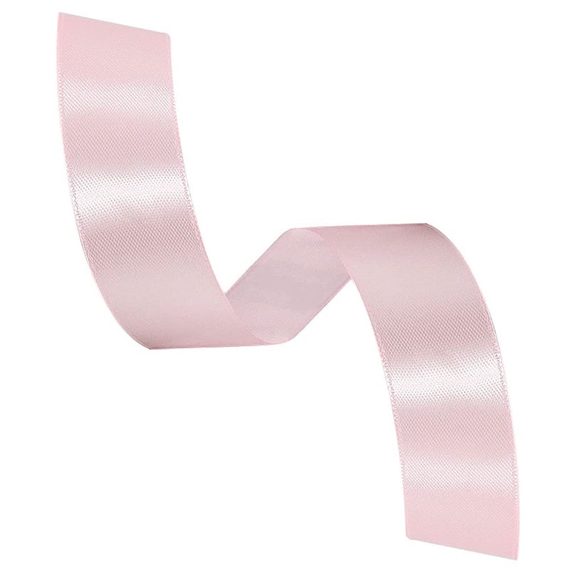 HLOMVE Solid Color Blush Pink Satin Ribbon  1 Inches x 25 Yards Fabric Satin Ribbon for Gift Wrapping  Crafts  Hair Bows Making  Wreath  Wedding Party Decoration and Other Sewing Projects - Image 2